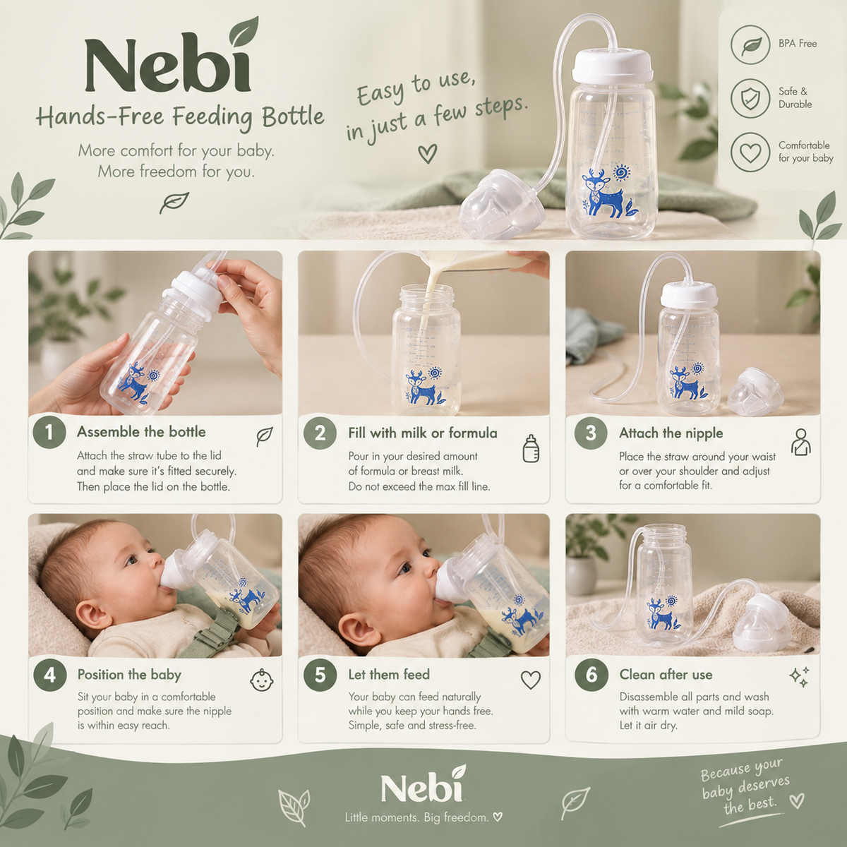 Nebi Liberé — Hands-Free Feeding Bottle